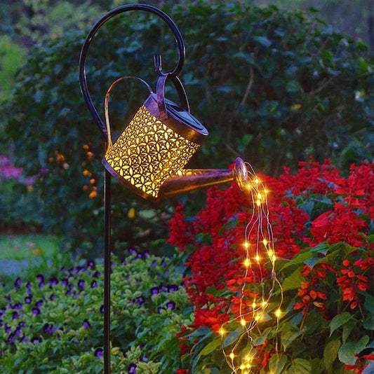 Lampa solara de gradina decorativa stropitoare cu senzor de lumina, pentru exterior, curte, rezistenta la apa, design vintage ZanaCasei.Ro