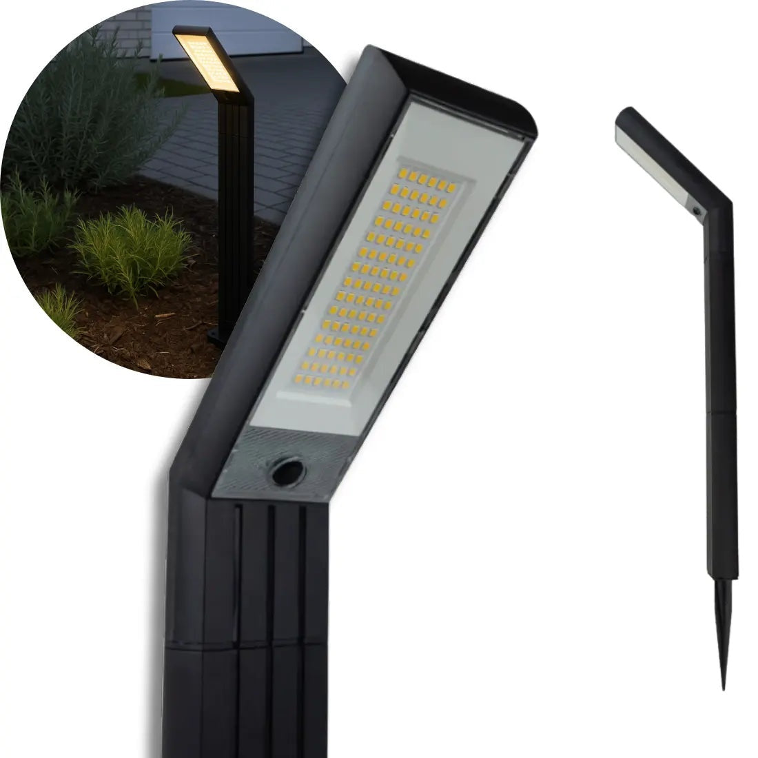 Lampa solara de gradina/perete cu 90 de led-uri, 3 moduri iluminare, impermeabil, inaltime 1M ZanaCasei.Ro