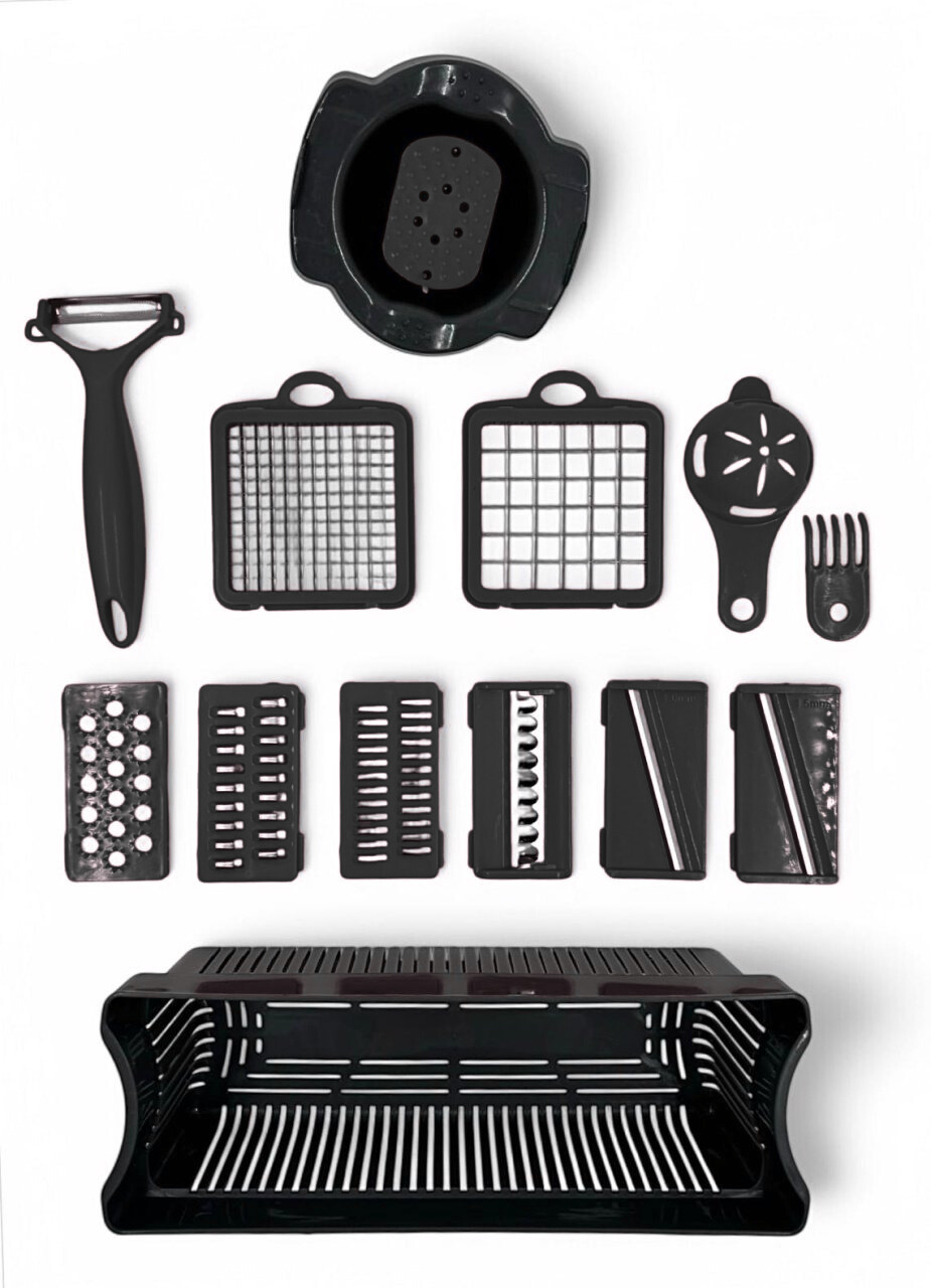 Razatoare multifunctionala legume si fructe 15 in 1, lame inox Zanacasei