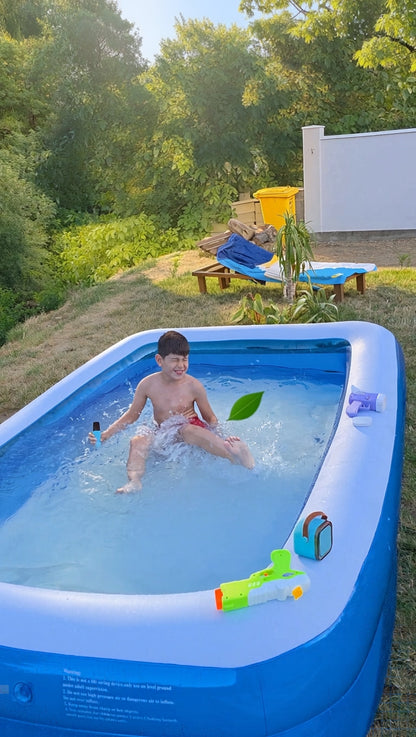 Piscină Gonflabilă Copii - Material Durabil, Montaj Rapid - Dimensiuni 2.01m × 1.40m × 40cm ZanaCasei.Ro