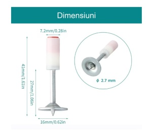 Set 100 Buc Cuie Otel Galvanizat Tip Ciuperca Pentru Pistoale Profesionale, Diametru 7.2 mm ZanaCasei.Ro