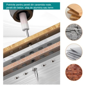 Set 100 Buc Cuie Otel Galvanizat Tip Ciuperca Pentru Pistoale Profesionale, Diametru 7.2 mm ZanaCasei.Ro