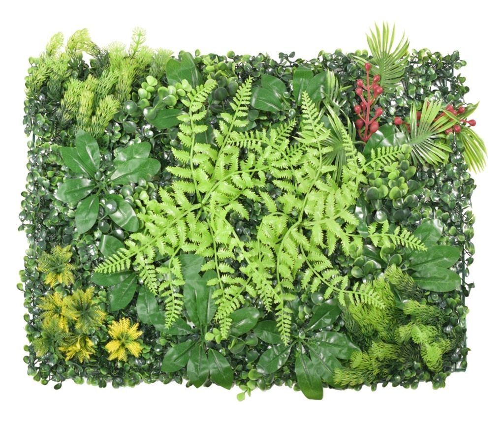Panou decorativ cu plante verzi artificiale, paravan tip gard viu, 60 x 40 cm ZanaCasei.Ro