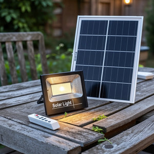 Proiector Solar LED cu Panou Separat 60W, Telecomandă