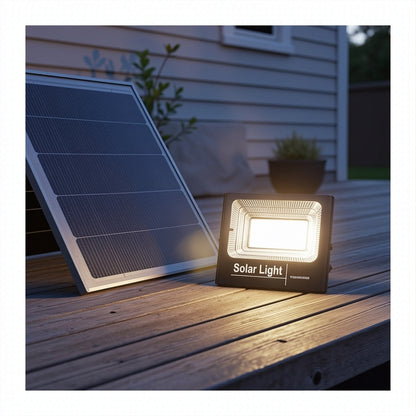 Proiector Solar LED cu Panou Separat 60W, Telecomandă ZanaCasei.Ro