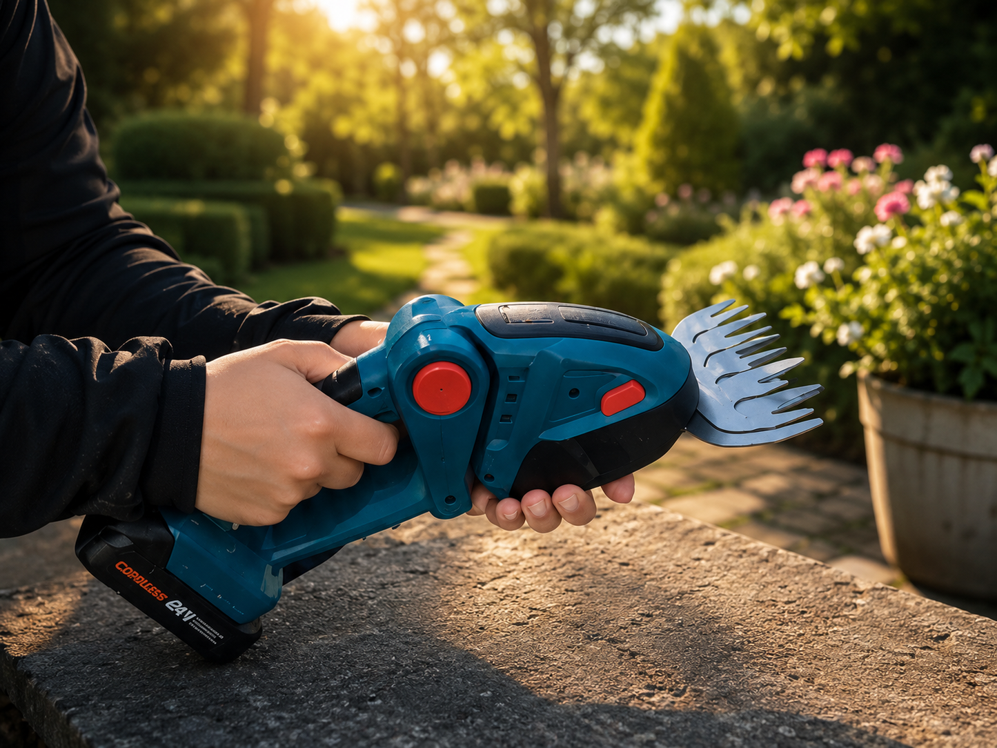 Trimmer de Grădină 2 în 1 Fără Fir, 36V, Lamă 480mm, 2 Baterii + Încărcător + Geantă Transport ZanaCasei.Ro