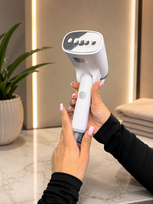 Fier de Călcat cu Abur Portabil VISURON 1500W, Încălzire Rapidă 30s, Pliabil, Compact – Ideal pentru Acasă și Călătorii