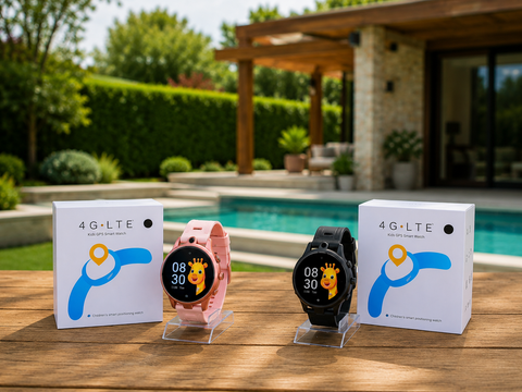 Smartwatch Copii cu GPS Tracker, Buton SOS, Rezistent la Apă, Cartelă SIM, Apel Video 4G ZanaCasei.Ro