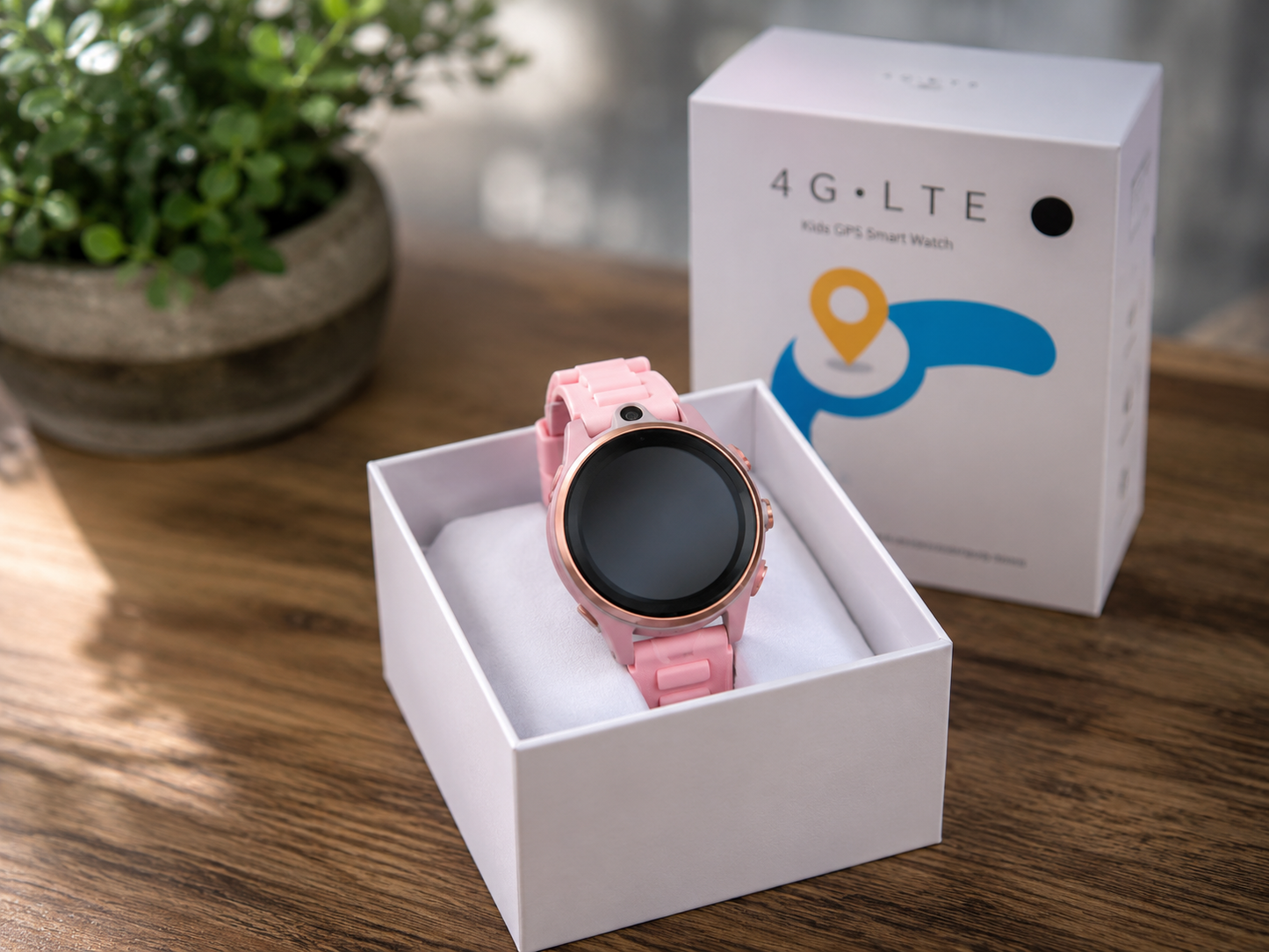 Smartwatch Copii cu GPS Tracker, Buton SOS, Rezistent la Apă, Cartelă SIM, Apel Video 4G ZanaCasei.Ro