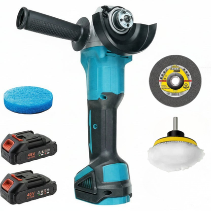 Flex Profesional Fără Fir 48V, Motor Brushless, 2 Acumulatori 5Ah, Discuri Tăiere & Polish Incluse, Cutie Transport ZanaCasei.Ro