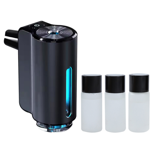 Pachet Difuzor Auto Premium Negru + 3 Parfumuri Cadou ZanaCasei.Ro