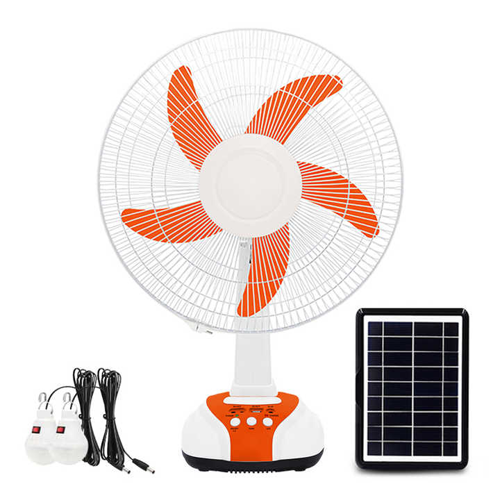 ZânaCasei Briza Smart Ventilator Portabil cu Panou Solar, LED, Radio & Bluetooth + Boxa CADOU ZanaCasei.Ro