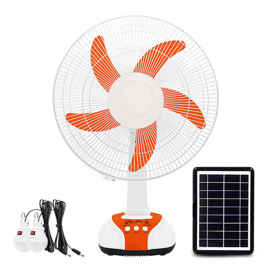 ZânaCasei Briza Smart Ventilator Portabil cu Panou Solar, LED, Radio & Bluetooth + Boxa CADOU ZanaCasei.Ro