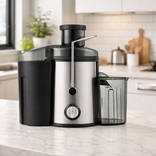 Storcător Electric Centrifugal de Fructe și Legume - 1400W si 2 Viteze, 600ml Suc ZanaCasei.Ro