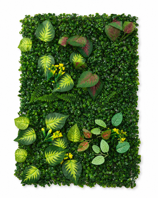 Panou decorativ cu plante verzi artificiale, paravan tip gard viu, 60 x 40 cm ZanaCasei.Ro