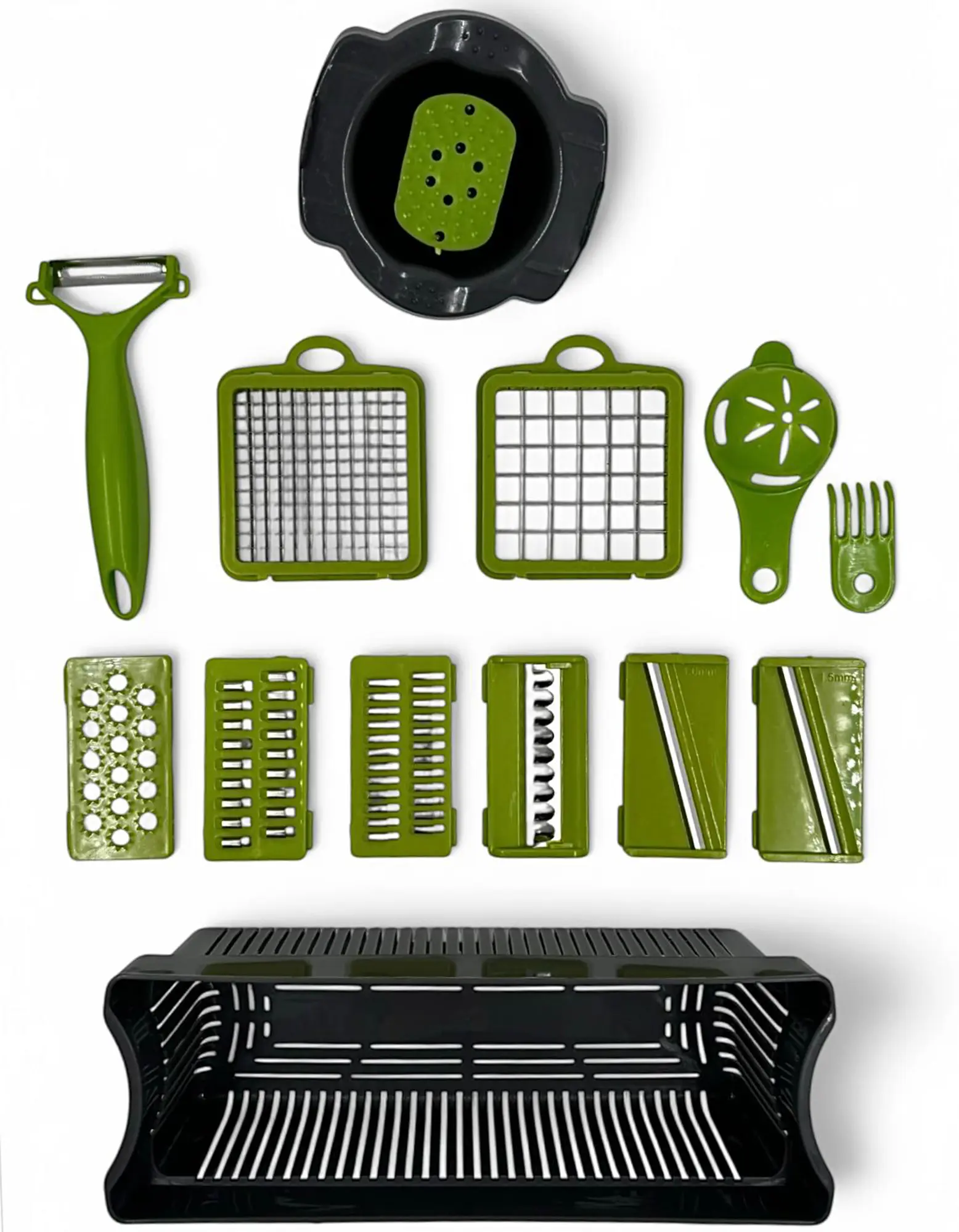 Razatoare multifunctionala legume si fructe 16 in 1, lame inox Zanacasei