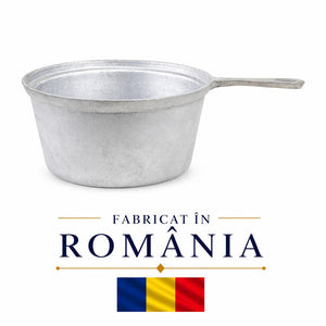 Ceaun Aluminiu Alimentar  cu coada – Fund Drept, Stabil, Ușor de Curățat, Garanție 12 luni