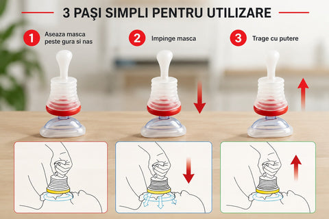 Dispozitiv Prim Ajutor LifeGuard Anti-Înec – Eliberare Căi Respiratorii, 2 Măști, Husă Inclusa ZanaCasei.Ro