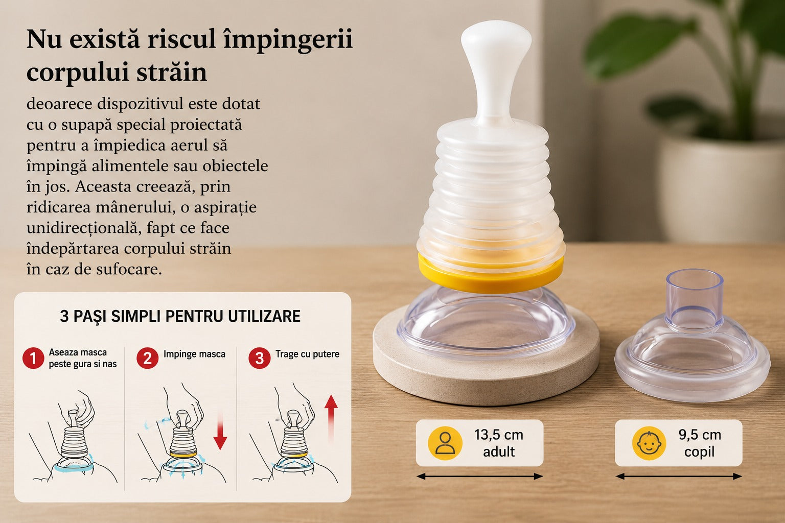 Dispozitiv Prim Ajutor LifeGuard Anti-Înec – Eliberare Căi Respiratorii, 2 Măști, Husă Inclusa ZanaCasei.Ro