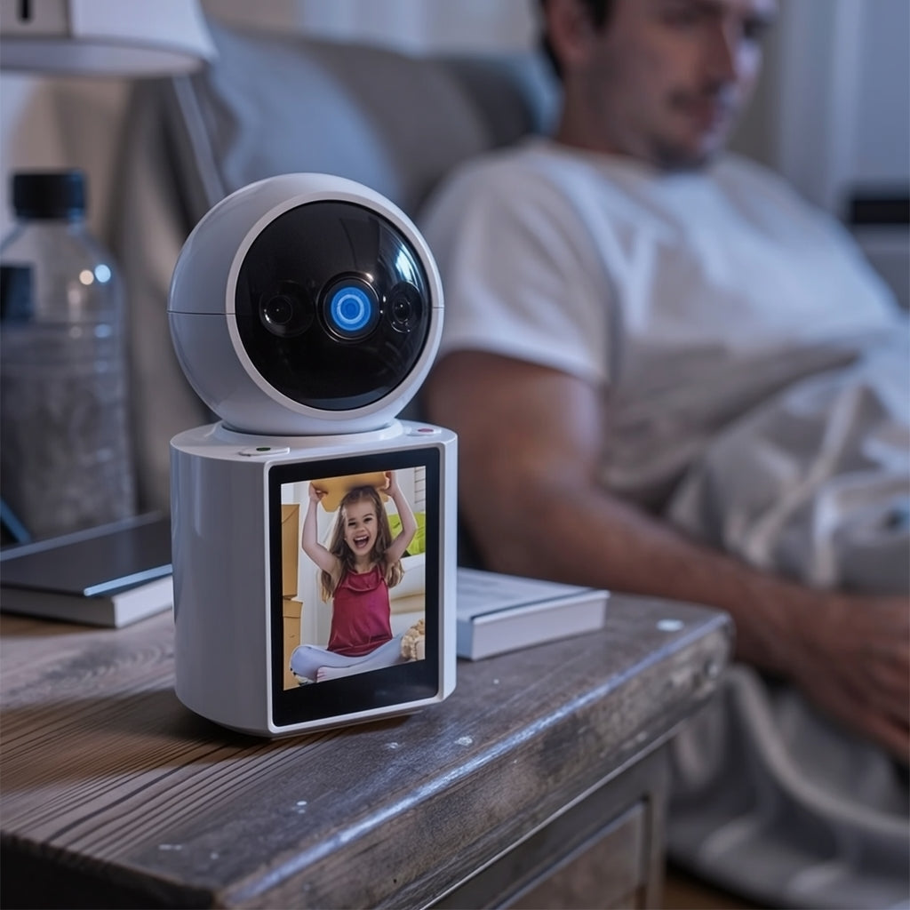 Cameră Smart Monitorizare Bebeluși Full HD 1080p, Ecran LCD 2.8 Inch, Vedere Nocturnă, Apel Video Live, Urmărire Mișcare ZanaCasei.Ro