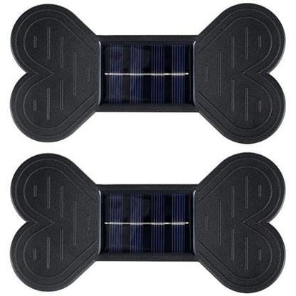 Set 2 Lămpi Solare LED de Perete, cu Lumină Alb Cald Bidirecțională, Decorative pentru Exterior ZanaCasei.Ro