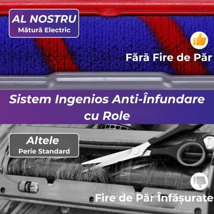 Aspirator Electric Fără Fir cu Perie Auto-Curățare – Ideal pentru Păr de Animale, Podele și Covoare ZanaCasei.Ro