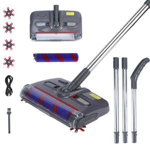 Aspirator Electric Fără Fir cu Perie Auto-Curățare – Ideal pentru Păr de Animale, Podele și Covoare