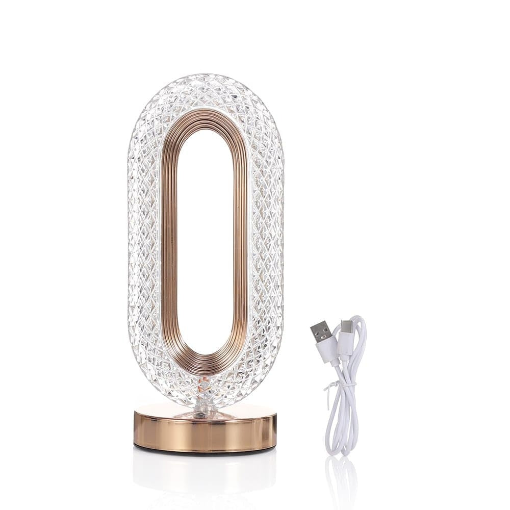 Lampă LED Cristal, Lumina Ambientală 3 Culori ZanaCasei.Ro