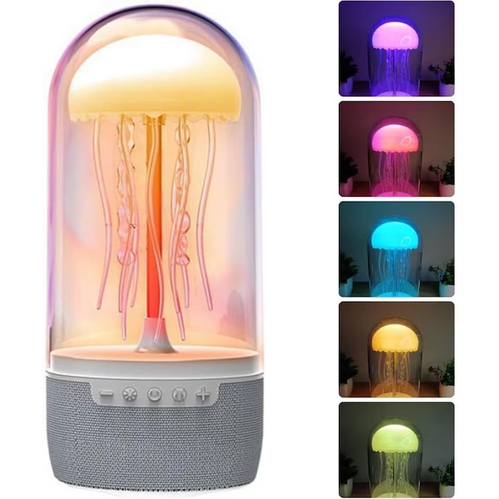 Boxă Portabilă Meduza — Bluetooth 5.0, Lumini Ambientale RGB, TF Card & AUX ZanaCasei.Ro
