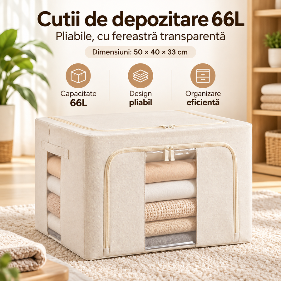 Cutii de depozitare 66L — prezentare și capacitate